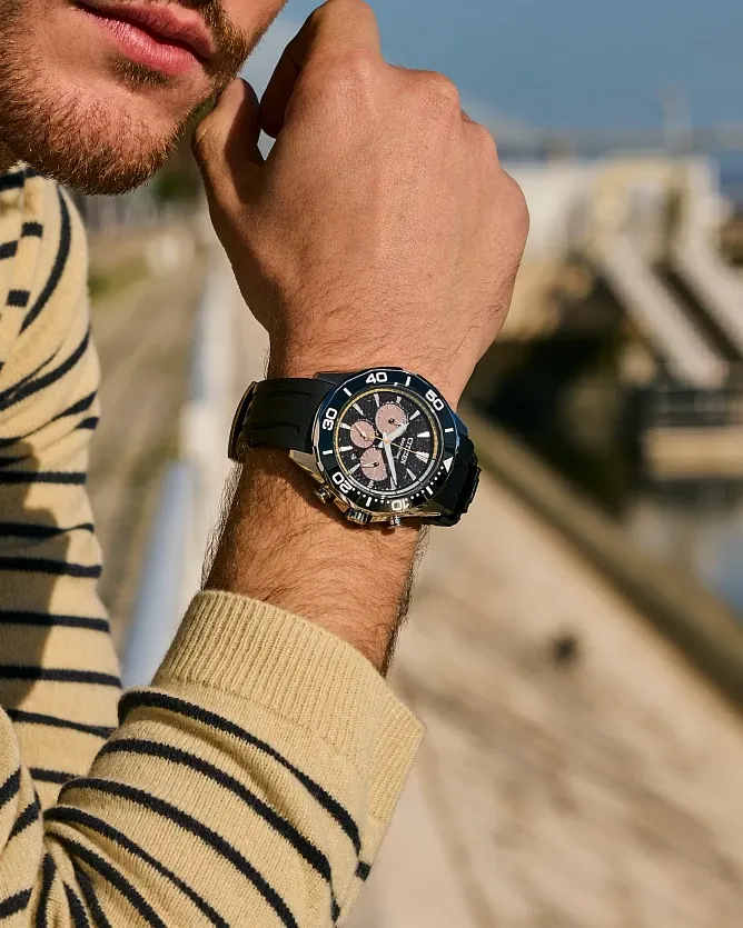 Endeavor Chrono Black Dial Polyurethane Strap CA4730-08E | CITIZEN